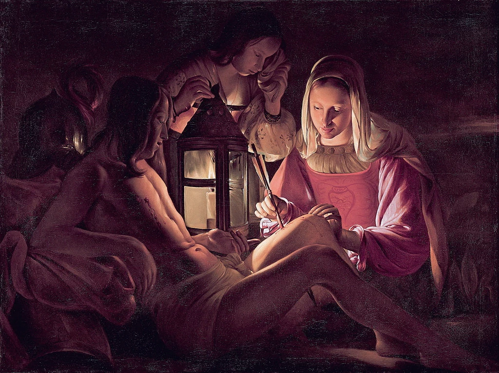 Santa Irene cura san Sebastiano - attribuito, Kimbell Art Museum